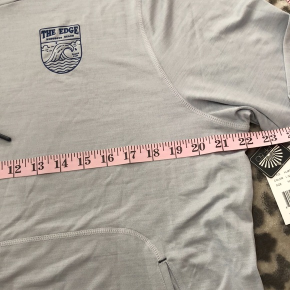UPF 50 Helm Pullover UV Hoodie in Light Gray Size Mens Medium The Edge Rehoboth - Picture 12 of 16